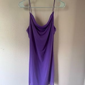 Purple spaghetti strap dress